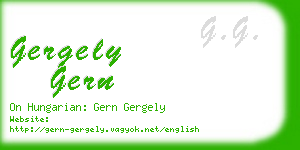 gergely gern business card